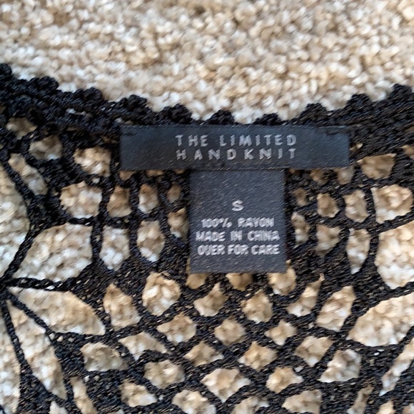 THE LIMITED HAND KNIT Beaded Crochet top SZ S - Picture 4 of 6